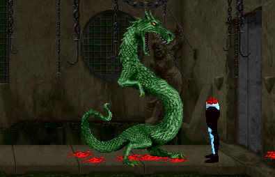 Un fatality del mortal 2, el de reptile